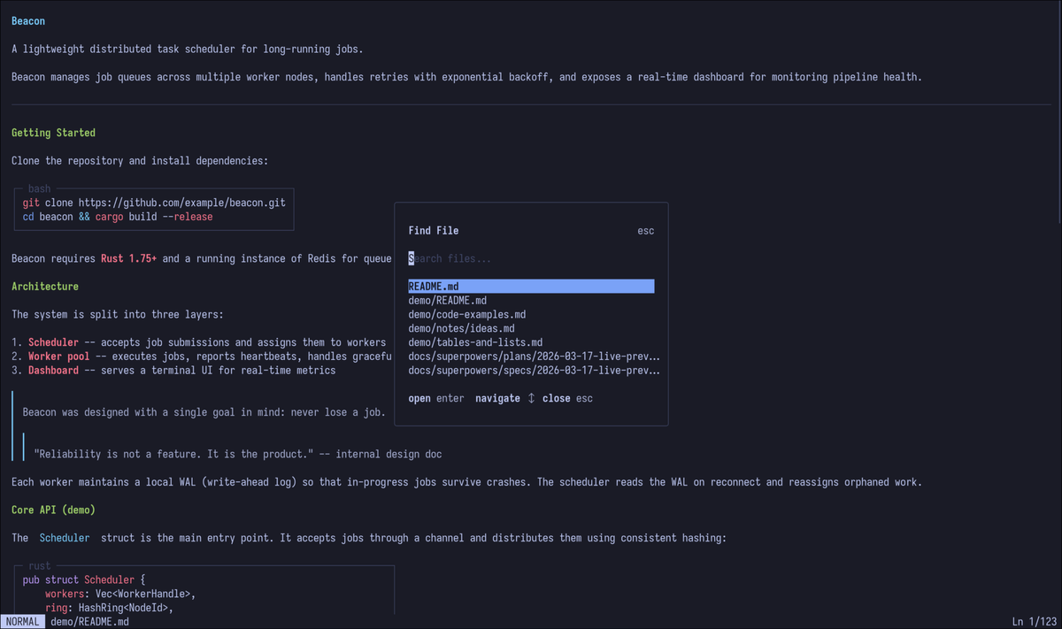 Navigate your files screenshot